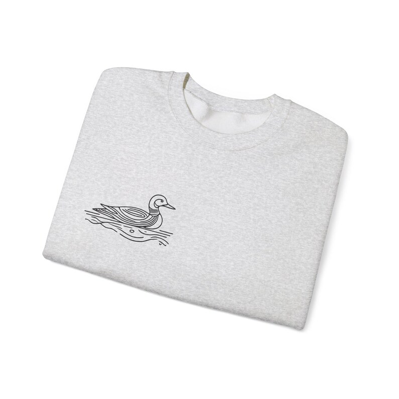Minimalist Loon Sweatshirt | Simple Line Art Design | Nature-Inspired Cozy Wear image 9