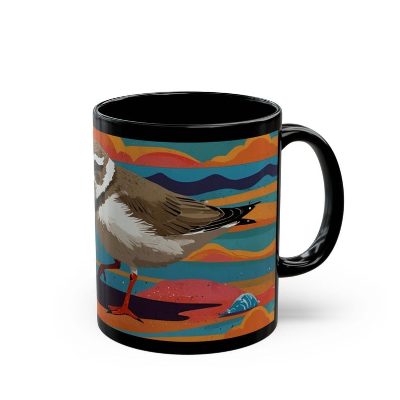 Piping Plover Mug, Bird Mug, Bird Name Mug, Plover Bird, Bird Watcher