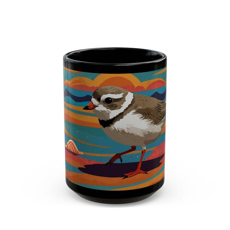 Piping Plover Mug, Bird Mug, Bird Name Mug, Plover Bird, Bird Watcher