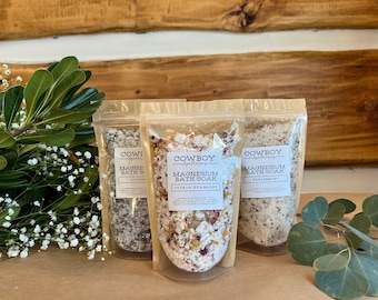 Baño totalmente natural, sales de baño botánicas con aceites esenciales, regalos del Día de la Madre