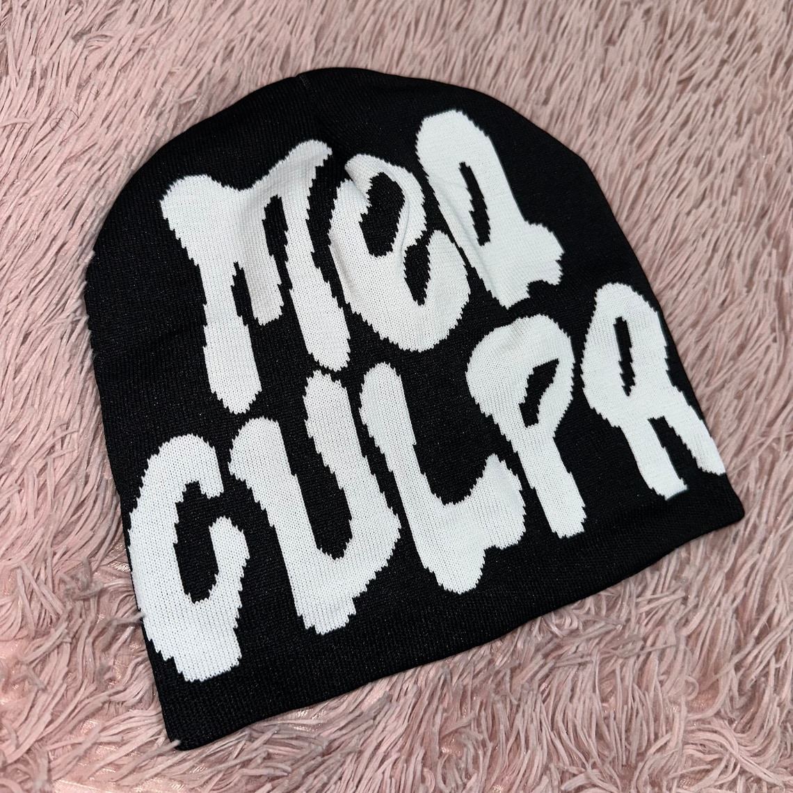 Mea Culpa Trend Y2k Hip Hop Beanie Hat Etsy UK