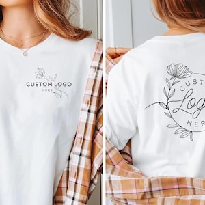 Custom Logo T Shirt Personalized Logo Shirt Custom Design Shirt Custom Text Shirt Your Business Logo Brand Logo T Shirt Team Your Logo Tee