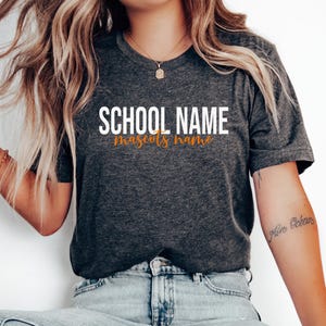 Custom School Spirit Shirt Team Mascot Shirt Custom Teacher Team Shirts Personalized School Shirt Custom School Logo Tee Sport Teacher Gift