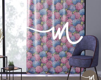 Rideau de chambre à coucher, élégance et design dans ce rideau en polyester, motif floral, décoration florale Décoration de la maison et du salon. Rideau imprimé