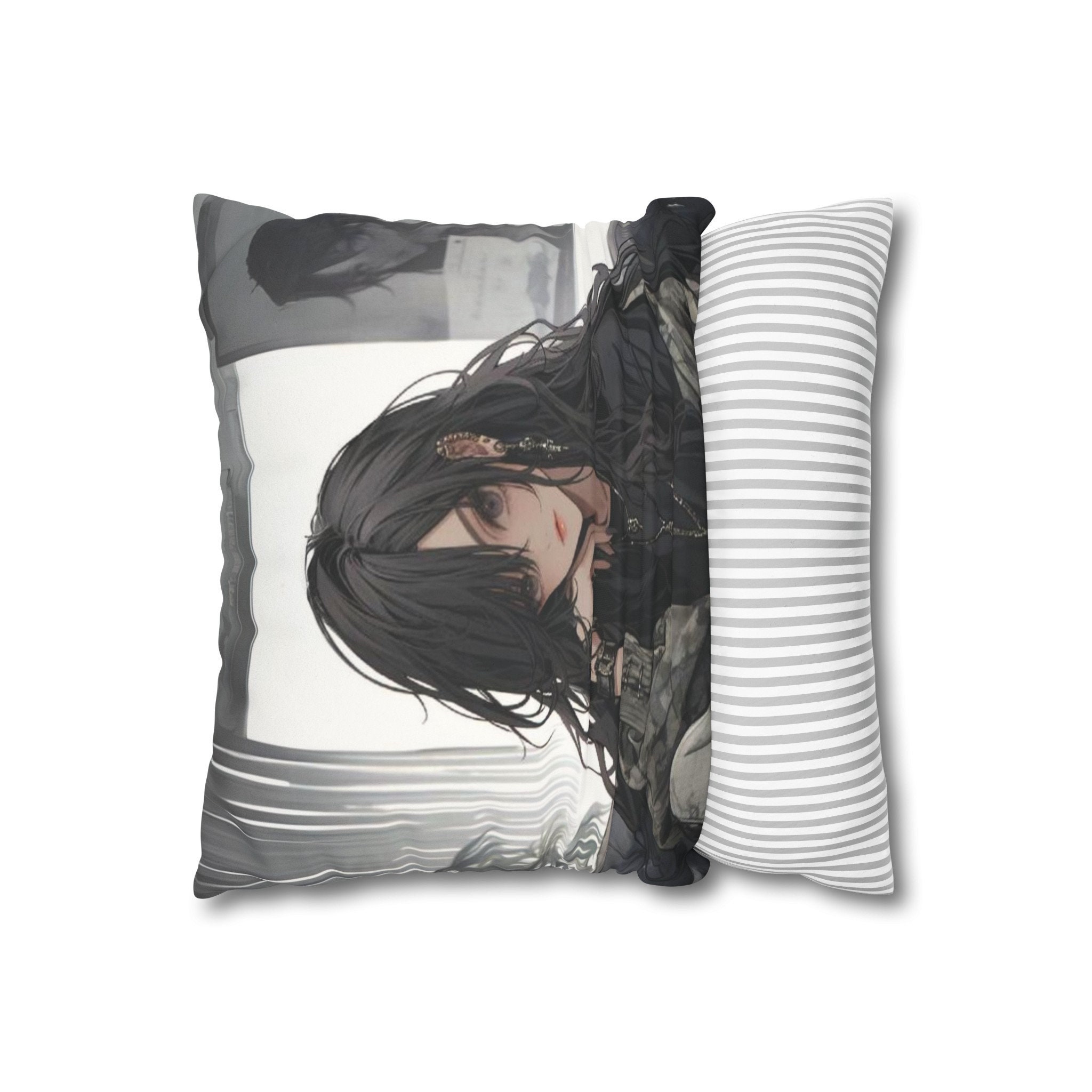 Anime Pillow Covers, Gothic Anime Girl Pillow Case 4 Sizes Available 14