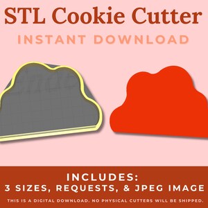 Wavy Retro Half Circle Cookie Cutter STL File - Instant Download for 3D Printing