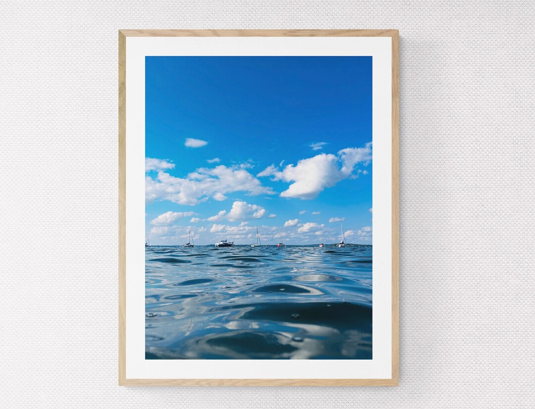 PRINTABLE Ocean Serenity: A Symphony of Waves and Sky, Ocean Wall Art