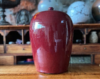 Sang de Boeuf (ox blood) Ginger Jar, Qing Dynasty, Circa 1840s to 1860