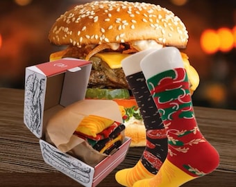 Christmas gift - 3-Pair Novelty Burger Socks