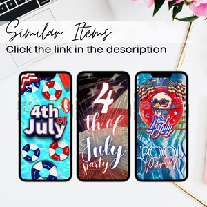 Animated 4th of July American Flag Invitation, Independence Day Pool Party Invite, Patriotic Invitation, Editable Labor Day Template, BBQ image 9