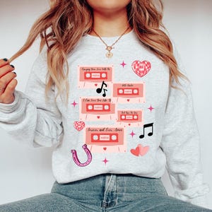 Cassettes de musique country pour la Saint-Valentin - fichier PNG coupe Cricut rose