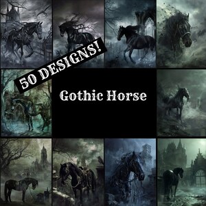 a collage of photos with a horse and a castle in the background