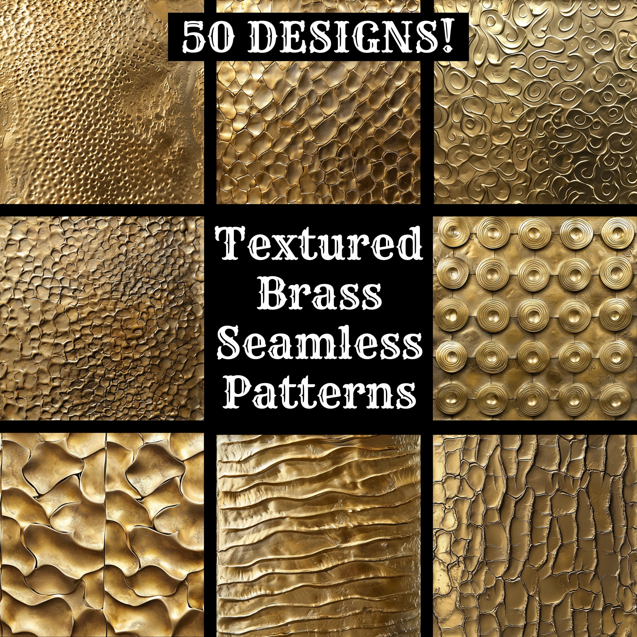 Textured Brass Seamless Patterns: Scrapbook Paper (digital Download) - Etsy