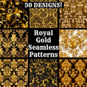 Royal Gold naadloos digitaal papier, afdrukbaar plakboekpapier naadloze texturen, digitale Instant Download Royal Gold achtergrondstructuur