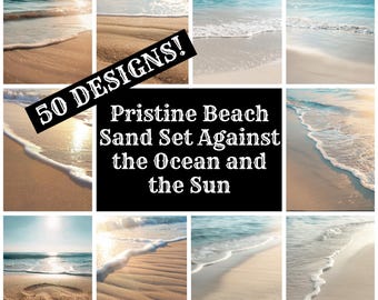 Beach Sand Journal Paper: Ocean & Sun Digital Scrapbook (PNG)