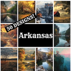Arkansas Journal Paper, Arkansas Printable Paper, Vintage Journal Supplies, Journal Inserts