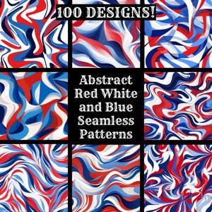 Abstrakt rot, weiß und blau nahtlose Digital Papier, druckbare Scrapbook Papier nahtlose Texturen, digitale Sofort Download rot, weiß und blau