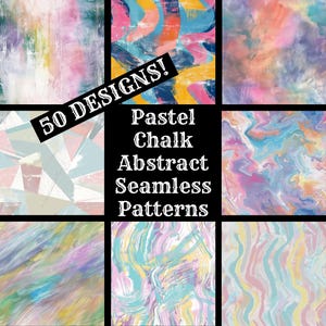 Pastel Chalk Abstract Seamless Digital Paper, Pastel Chalk Abstract Printable Scrapbook Paper Seamless Textures, Digital Instant Download