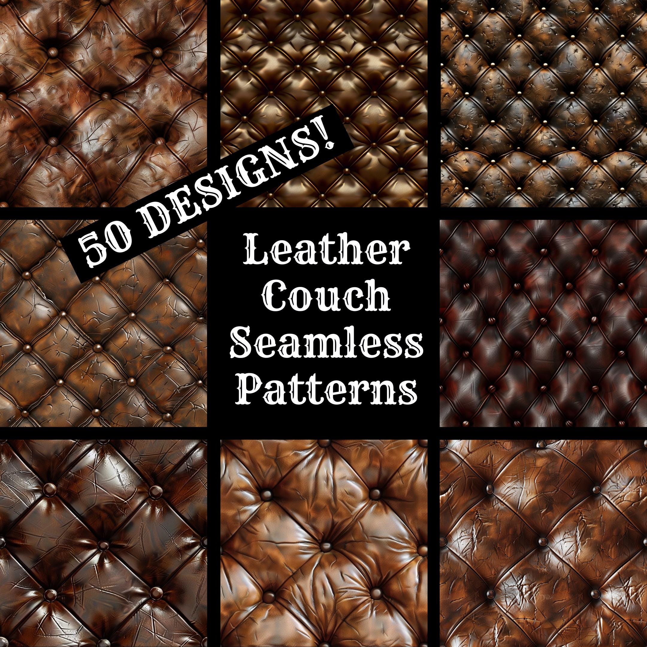 Leather Couch Seamless Pattern: Tufted Texture Digital Paper (PNG) - Etsy