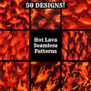 Hot Lava naadloze digitale papier, afdrukbaar plakboekpapier naadloze texturen, digitale Instant Download naadloze Hot Lava patroon, lava Wrap