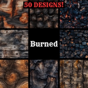 Seamless Burned Wood Digital Paper, printable scrapbook paper Wood Textures instant download for commercial use backdrop background Photo