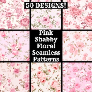 Papier numérique transparent floral minable rose Papier de scrapbooking imprimable Textures transparentes Téléchargement instantané numérique Fond floral minable rose