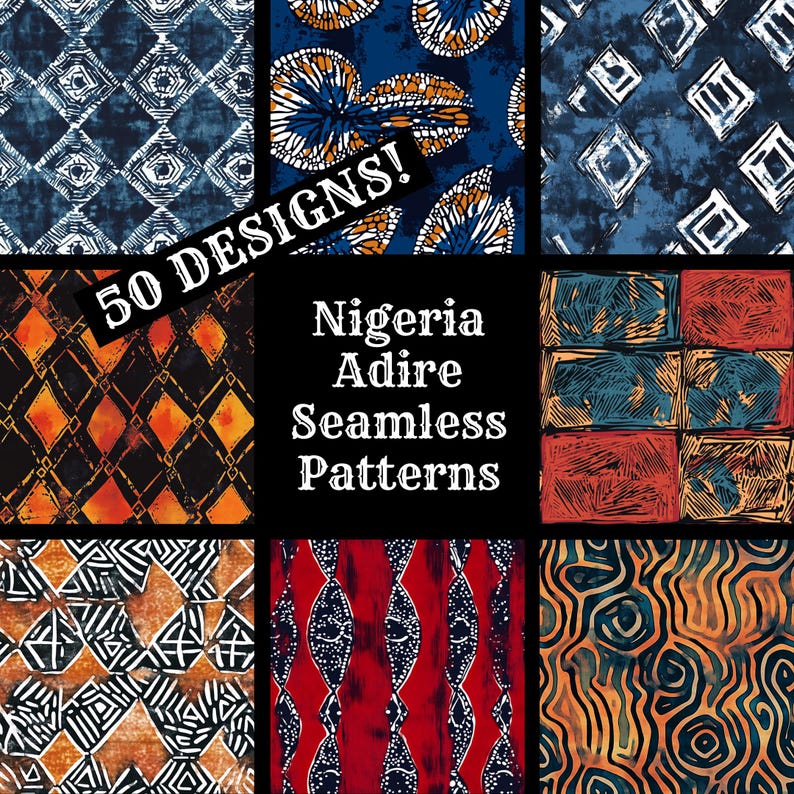 a collection of african fabric patterns