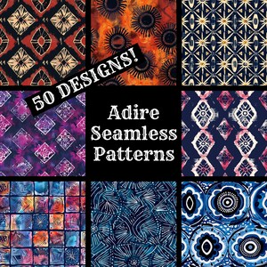 a collage of different patterns with the words 50 designs adre seamless patterns