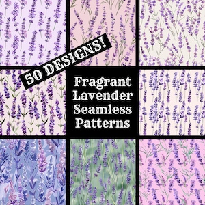 Duftende Lavendel nahtlose digitales Papier, duftende Lavendel druckbare Scrapbook Papier nahtlose Texturen, digitale Sofort Download