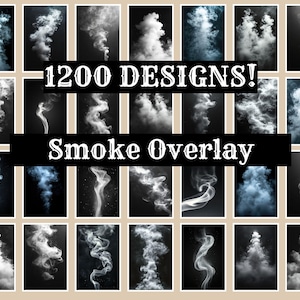 1200+ Smoke Overlay Set, High Quality Photoshop Overlays, Create Smoke Backgrounds For Sports Photos, Photography Overlays