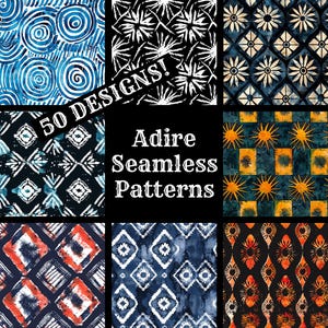 a collage of different patterns with the words adre seamless patterns