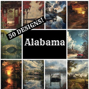 Papier journal Alabama, papier imprimable Alabama, fournitures de journal vintage, intercalaires de journal