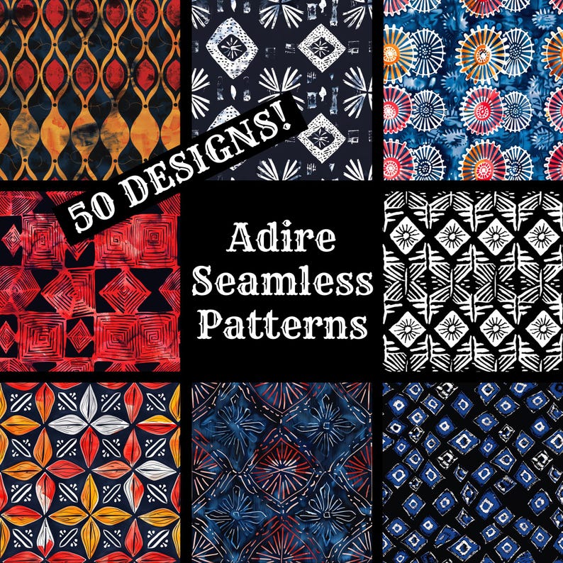 a collection of different patterns with the words 50 designs