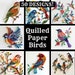 Quilled Paper Birds Digital Paper: Scrapbook Journal Inserts (PNG) - Etsy