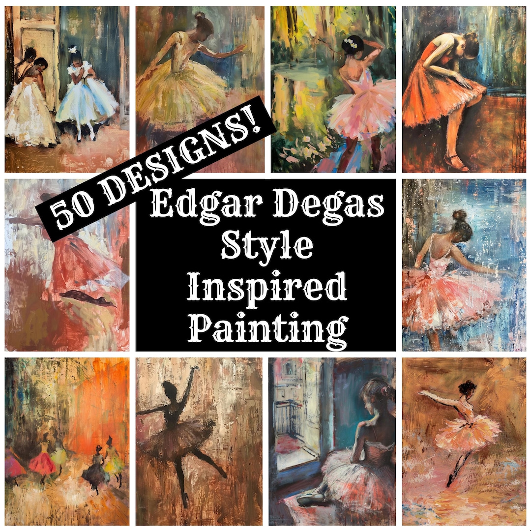 Edgar Degas Style Inspired Painting Journal Paper, Edgar Degas Printable Paper, Vintage Edgar ...