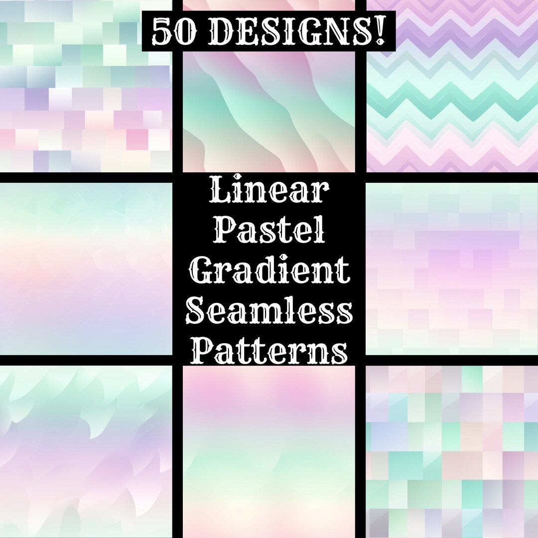 Linear Pastel Gradient Seamless Digital Paper, Printable Scrapbook ...