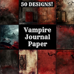 Vampire Journal Paper, Vampire Printable Paper, Vintage Vampire, Vampire Journal Supplies, Vampire Journal Inserts