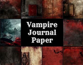 Vampire Journal Paper: Vintage Printable Scrapbook (Digital Download)