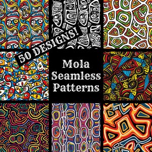 Mola Seamless Digital Paper, Mola Printable Scrapbook Paper Seamless ...