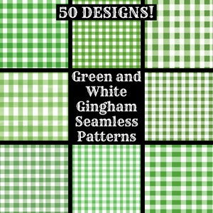 Grün und weiß Gingham nahtlose digitales Papier, druckbare Scrapbook Papier nahtlose Texturen, sofortiger Download kommerzielle Nutzung Gingham Muster
