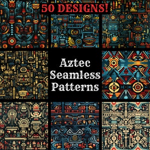 Aztec Seamless Digital Paper, Printable Scrapbook Paper Seamless ...