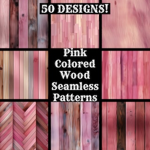 Papel digital sin costuras de madera de color rosa, texturas sin costuras de papel de álbum de recortes imprimible, descarga instantánea, textura de madera rosa de uso comercial