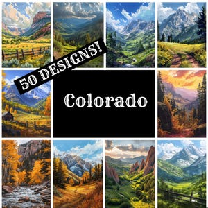 Colorado Journal Paper, Colorado Printable Paper, Vintage Journal Supplies, Journal Inserts