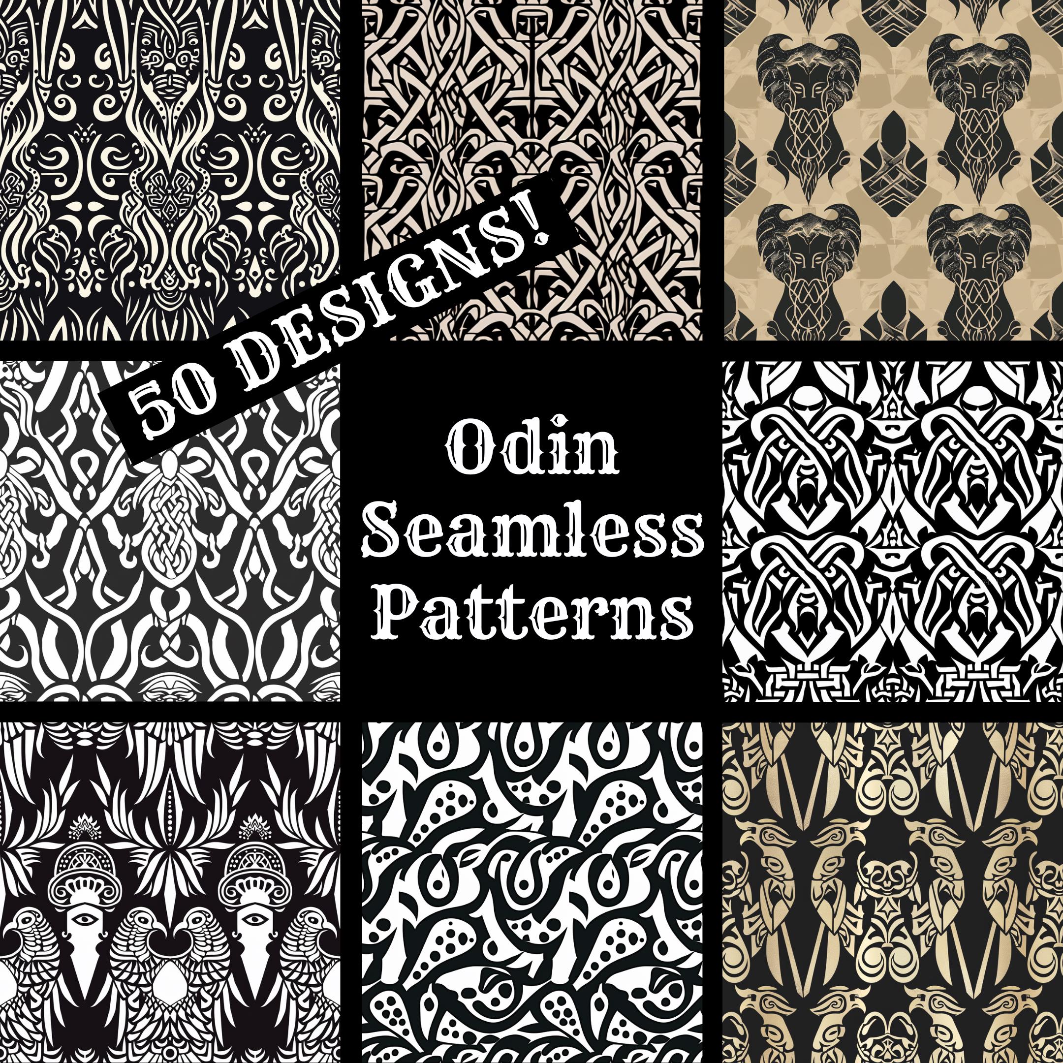 Odin Seamless Pattern: Viking Digital Paper (digital Download) - Etsy