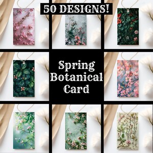 Spring Botanical Journal Tags, Spring Botanical Printable Tags, Vintage Spring Spring Botanical Journal Supplies, Journal Inserts, Gift Tags