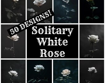 Papier journal rose blanche : album floral vintage (téléchargement numérique)