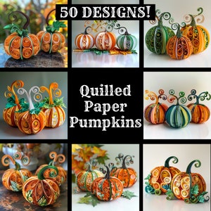 Quilled Paper Pumpkins Paper, Quilled Paper Pumpkins Printable Paper ...