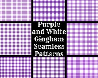 Purple Gingham Seamless Pattern: Scrapbook Paper (Digital Download)