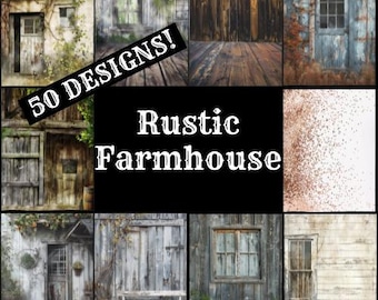 Rustic Farmhouse Digital Paper: Vintage Journal Inserts (PNG, 8.5x11 in) (Digital Download)