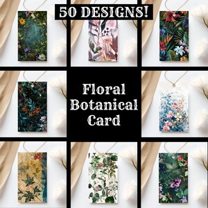 Floral Botanical Journal Tags, Floral Botanical Printable Tags Vintage Floral, Floral Botanical Journal Supplies, Journal Inserts, Gift Tags
